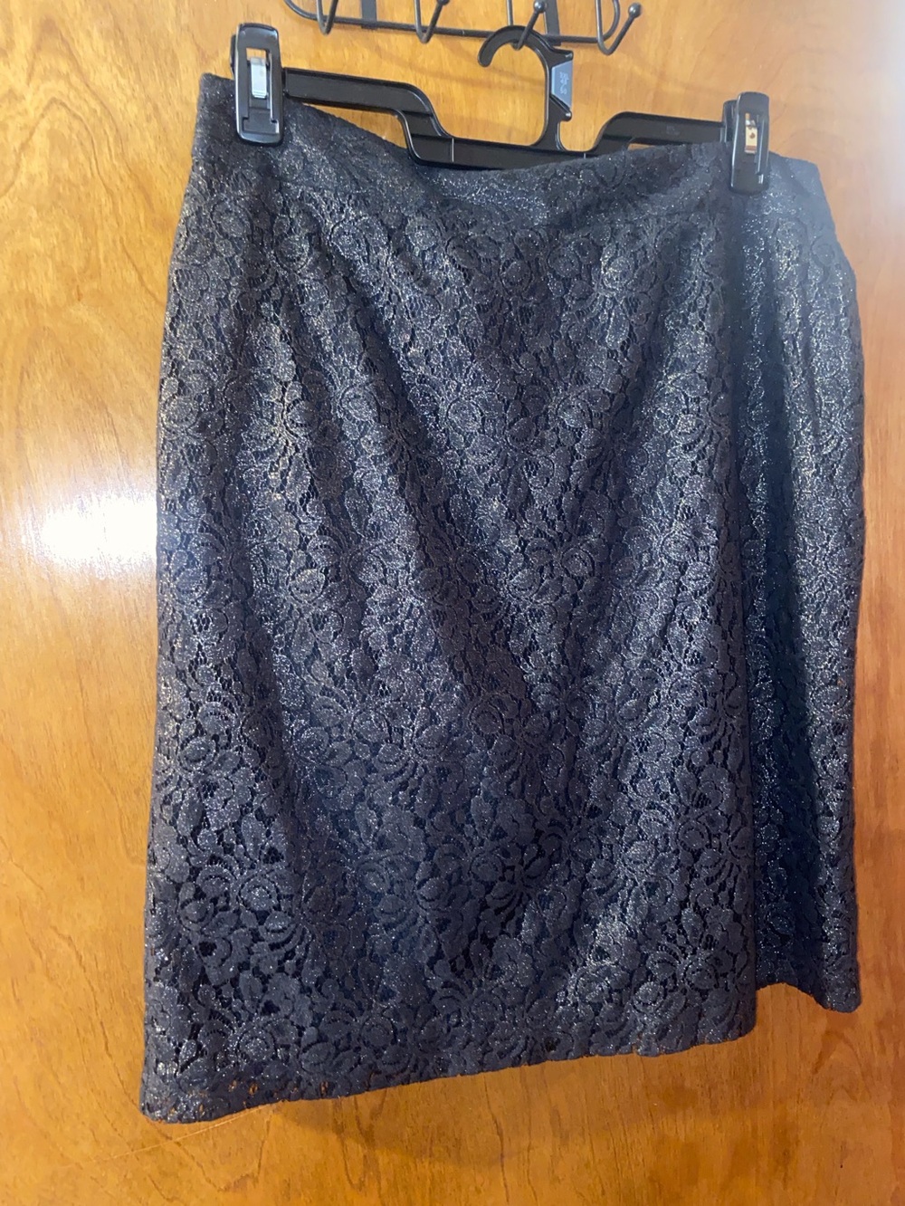 🎃 Jaclyn Smith Black Lace A-Line Women's Skirt Size Large